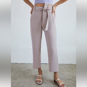 Aritzia Gull-Grey Tie Front Pant (Size 8)